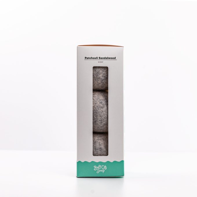 Patchouli Sandalwood Wool Dryer Balls (Set of 3)