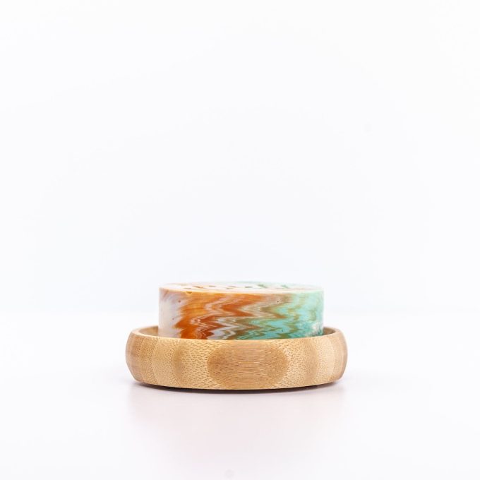 Round Wooden Soap Dish