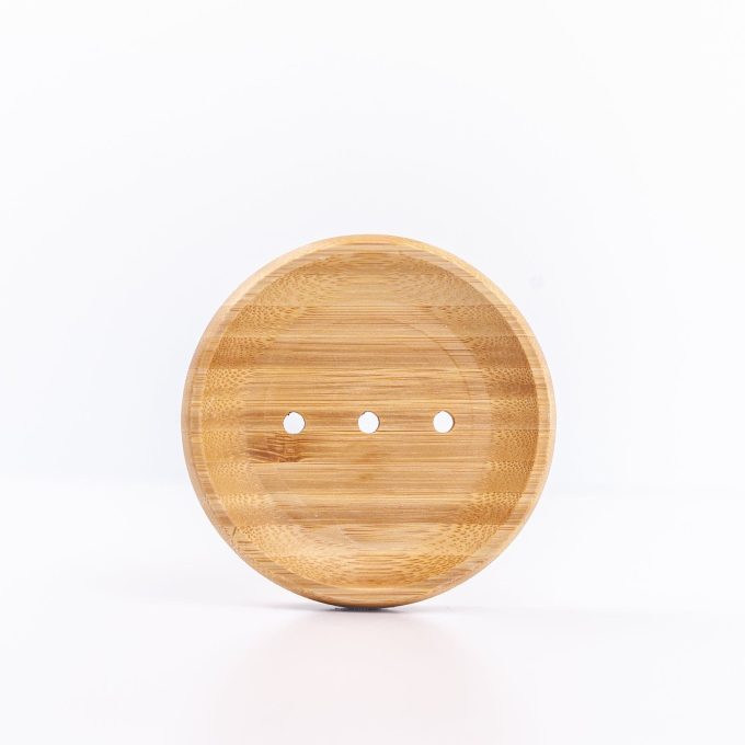 Round Wooden Soap Dish