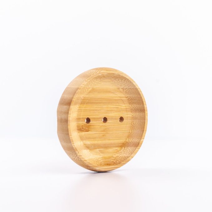 Round Wooden Soap Dish